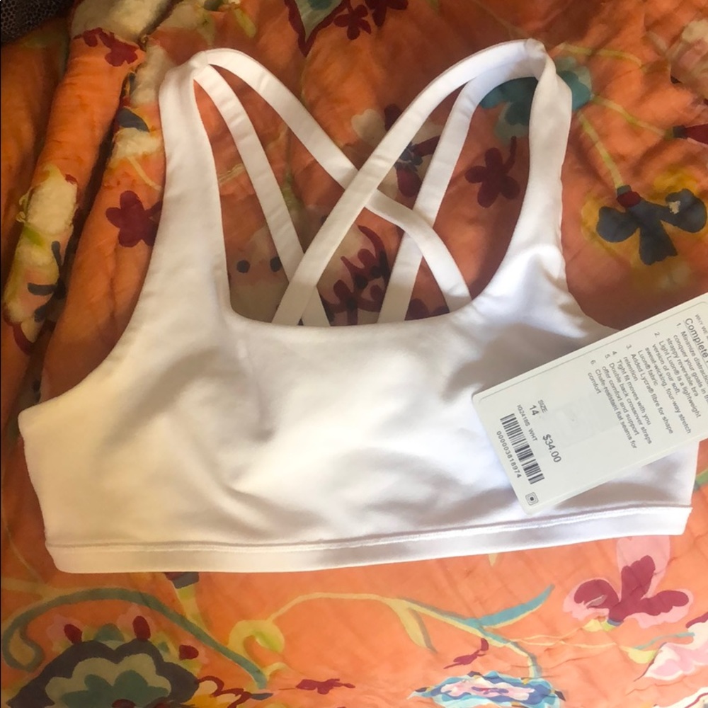 ivivva by Lululemon 🍋 white sports bra 14